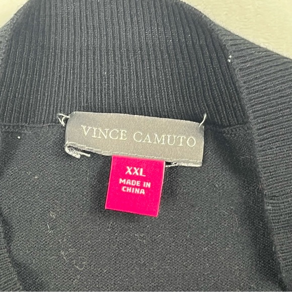 Vince Camuto Black Mock Neck Sweater with long lace sleeves - size XXL - Picture 3 of 6